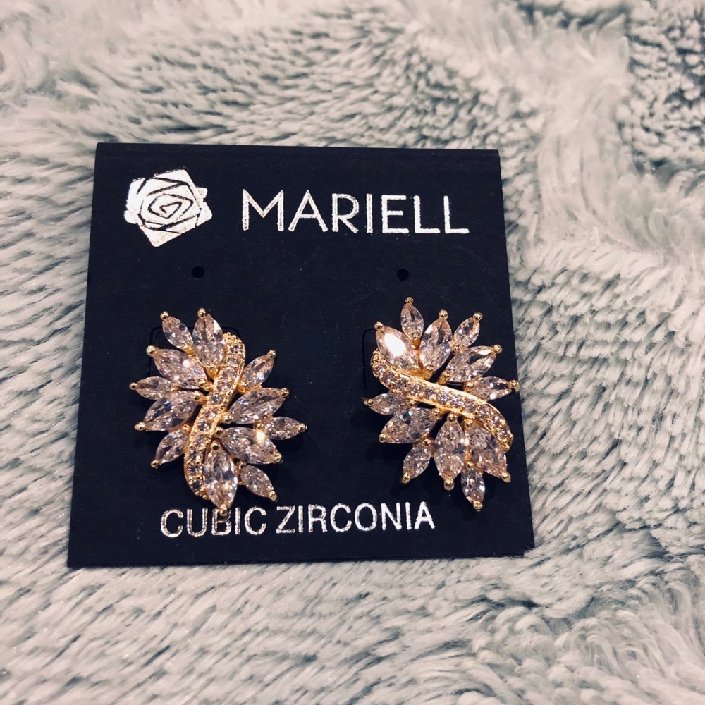 14K Gold Plated Cubic Zirconia Earrings
